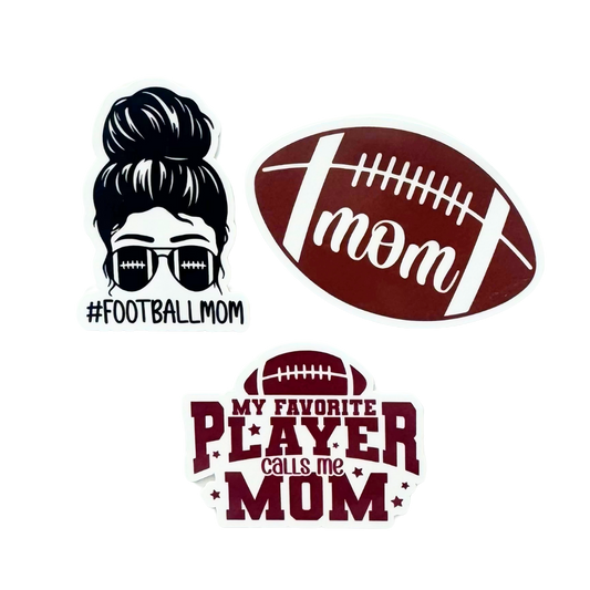 3pc Sports Mom Waterproof Stickers Pack