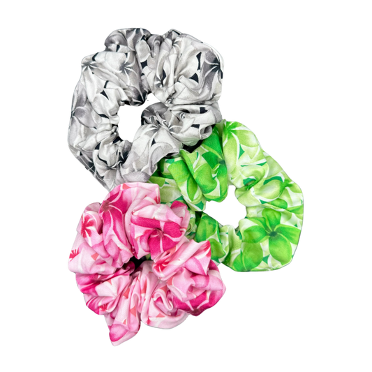 Plumeria Scrunchies