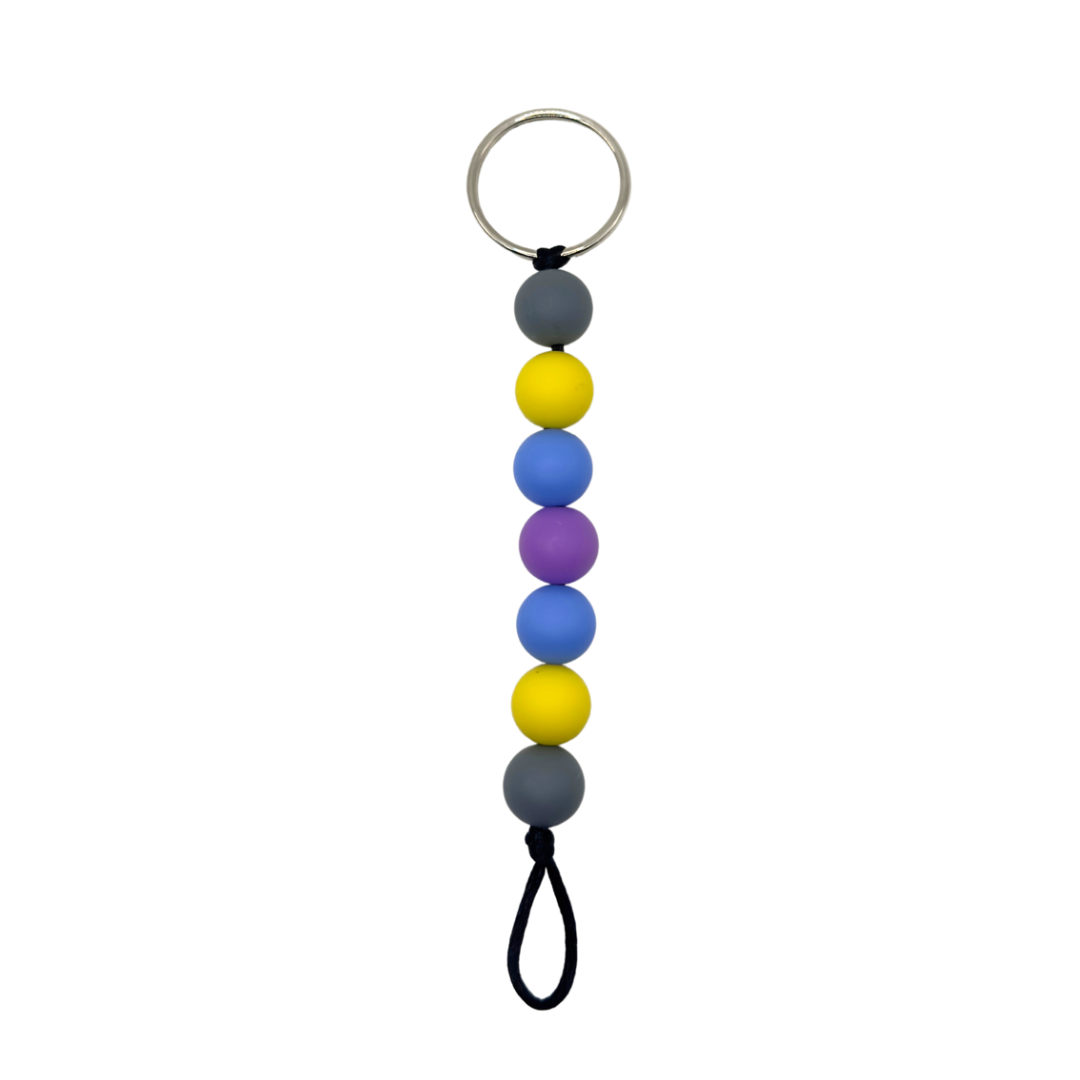 Plain Silicone Bead Keychain